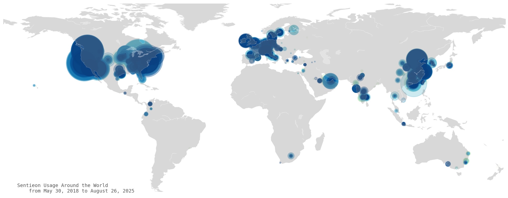 Sentieon Global Distribution Map